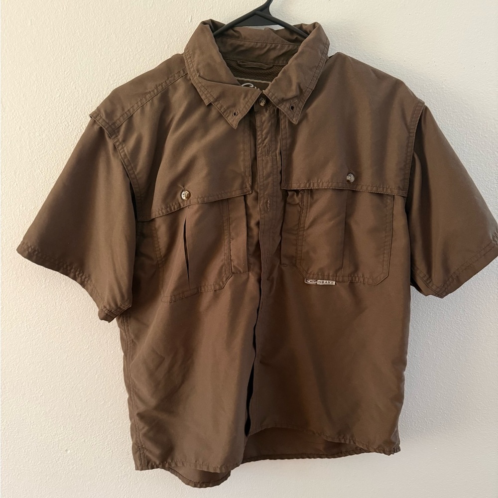 Drake Boy’s Brown Short Sleeve Shirt Jacket